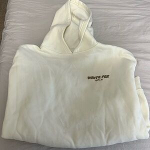 Cream white fox hoodie